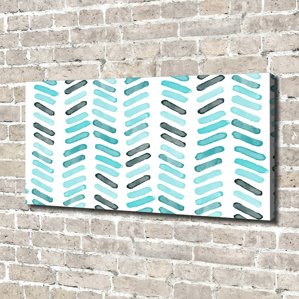 Tableau mural sur toile Chevrons bleus