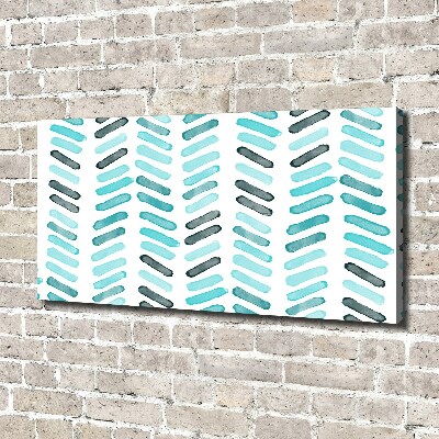 Tableau mural sur toile Chevrons bleus