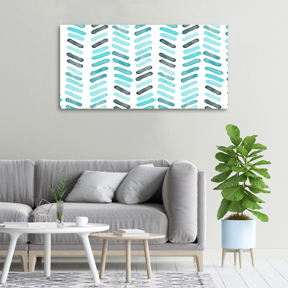 Tableau mural sur toile Chevrons bleus