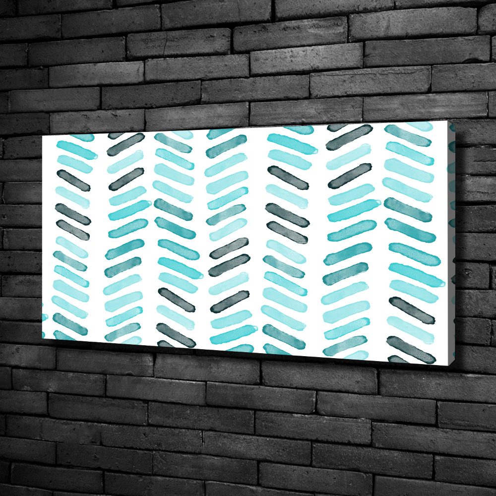 Tableau mural sur toile Chevrons bleus