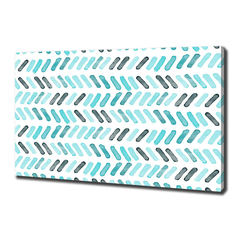 Tableau mural sur toile Chevrons bleus