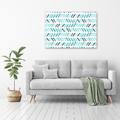 Tableau mural sur toile Chevrons bleus