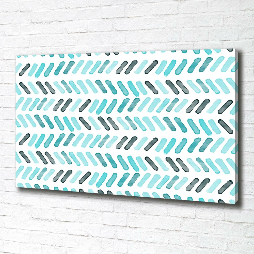 Tableau mural sur toile Chevrons bleus