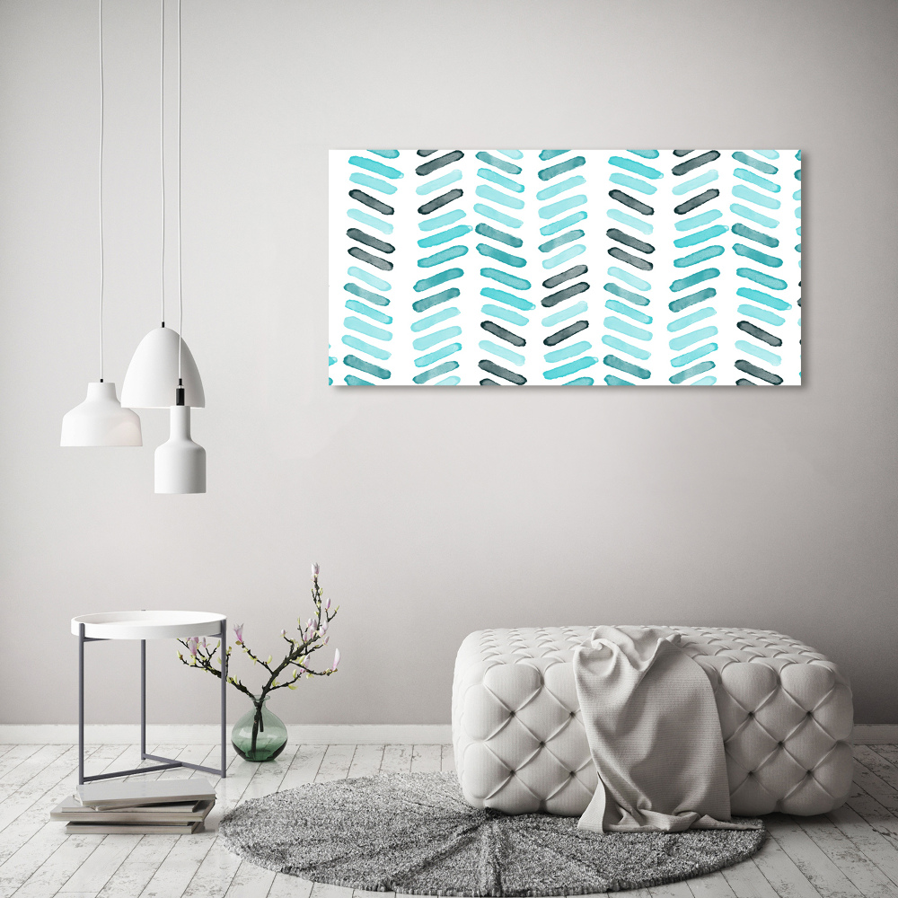 Tableau mural sur toile Chevrons bleus