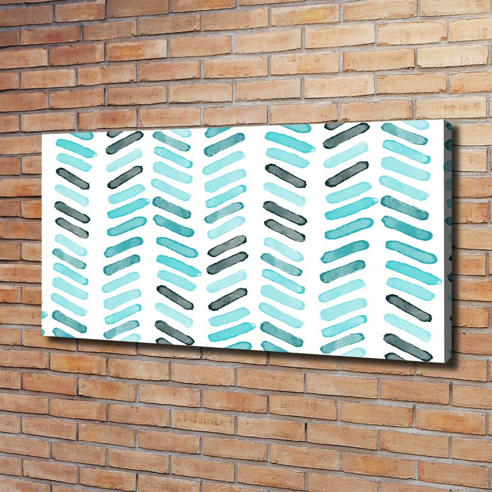 Tableau mural sur toile Chevrons bleus