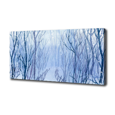 Tableau sur toile Forêt en hiver