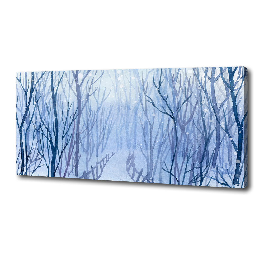 Tableau sur toile Forêt en hiver