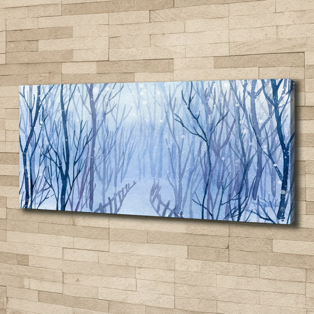 Tableau sur toile Forêt en hiver