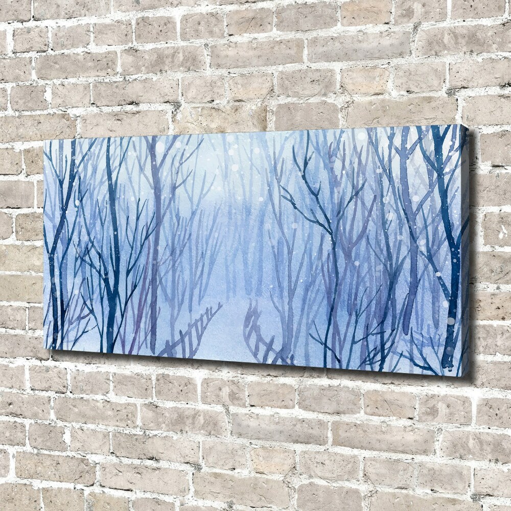 Tableau sur toile Forêt en hiver