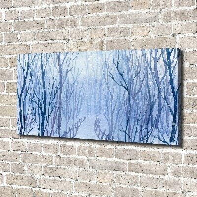 Tableau sur toile Forêt en hiver