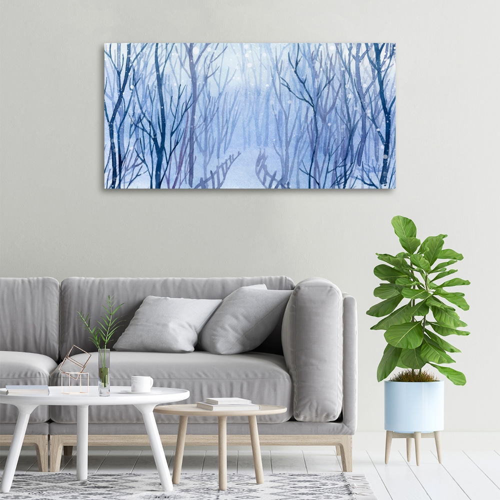 Tableau sur toile Forêt en hiver