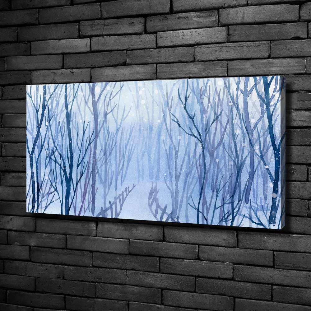 Tableau sur toile Forêt en hiver