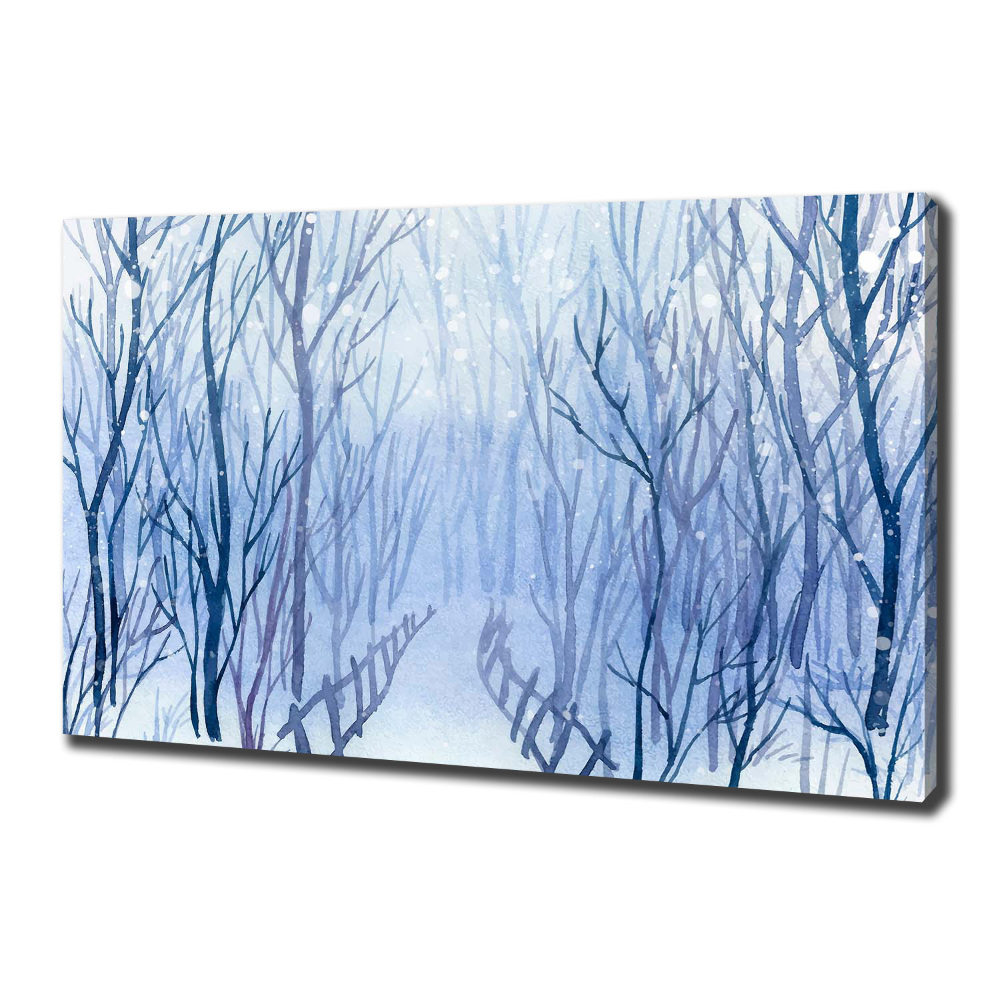 Tableau sur toile Forêt en hiver