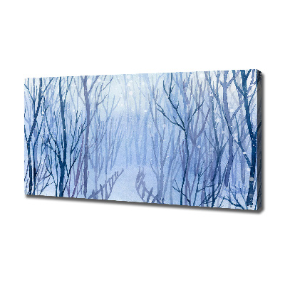 Tableau sur toile Forêt en hiver