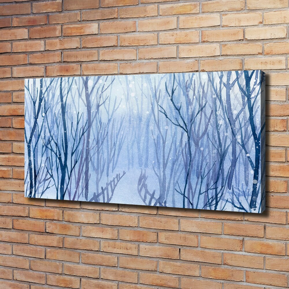 Tableau sur toile Forêt en hiver