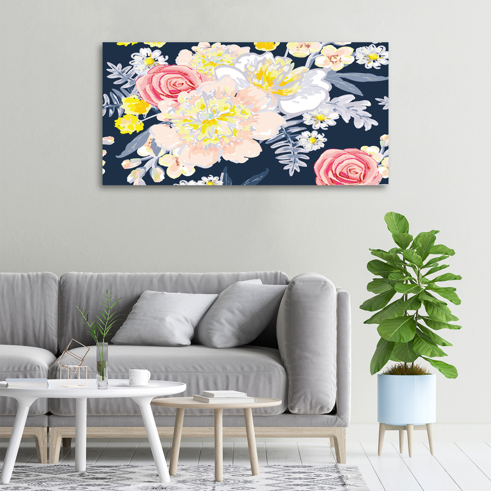 Tableau imprimé sur toile Design floral