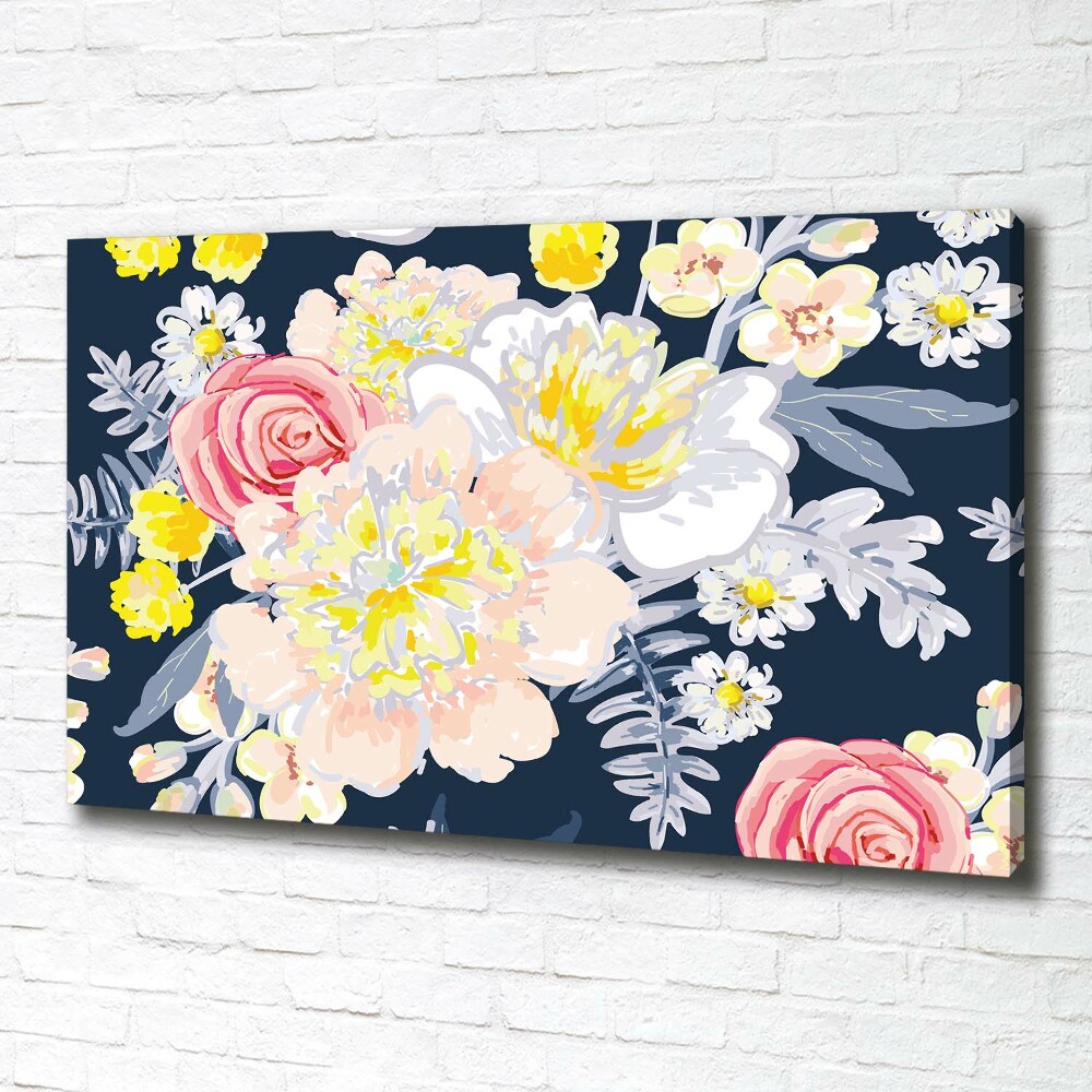 Tableau imprimé sur toile Design floral