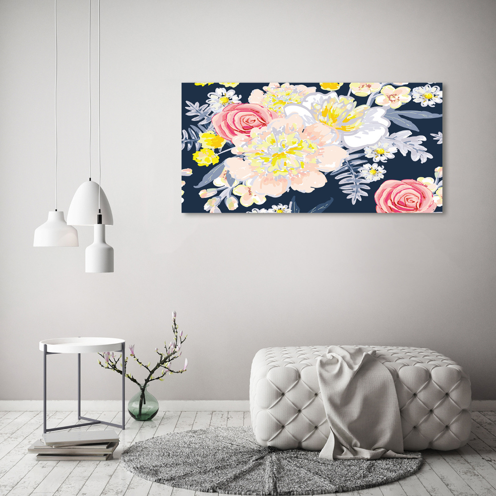 Tableau imprimé sur toile Design floral