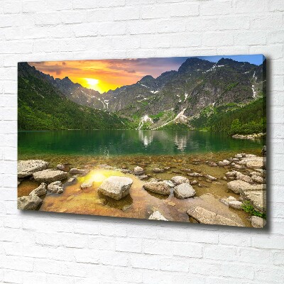 Tableau toile imprimée Lac Morskie Oko Tatry