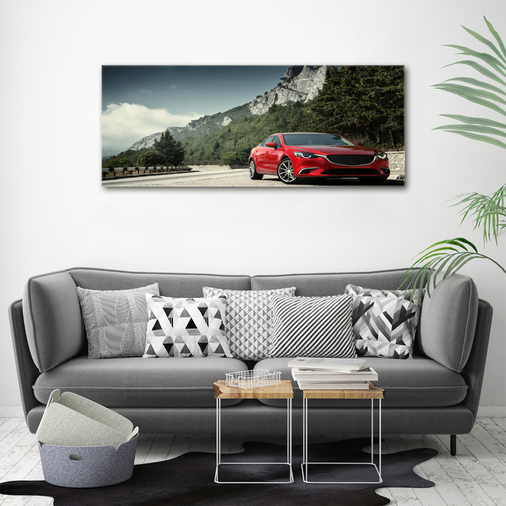 Tableau imprimé sur toile Voiture à la montagne