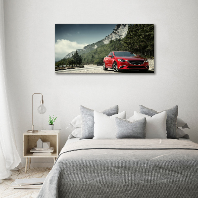 Tableau imprimé sur toile Voiture à la montagne