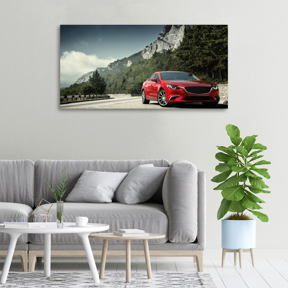 Tableau imprimé sur toile Voiture à la montagne