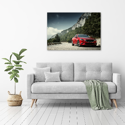 Tableau imprimé sur toile Voiture à la montagne