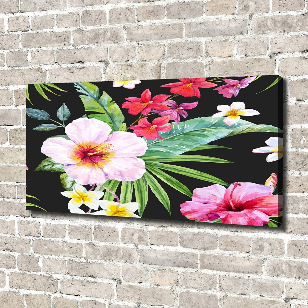 Tableau sur toile Les fleurs hawaïennes