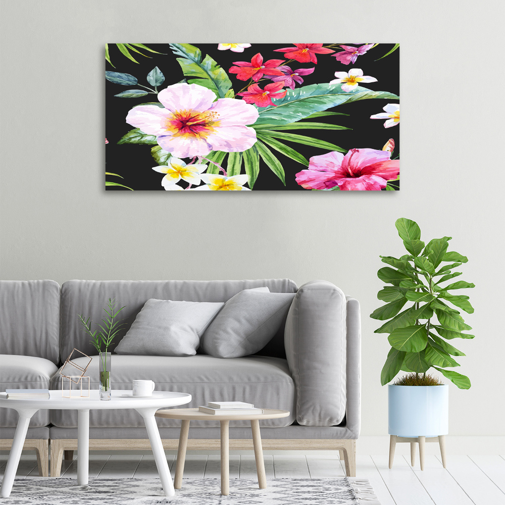 Tableau sur toile Les fleurs hawaïennes