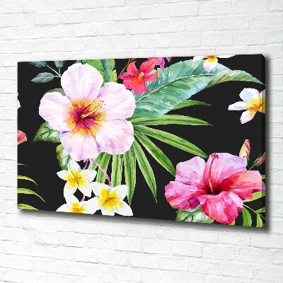 Tableau sur toile Les fleurs hawaïennes