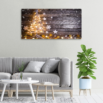 Tableau sur toile Arbre de Noël illuminé