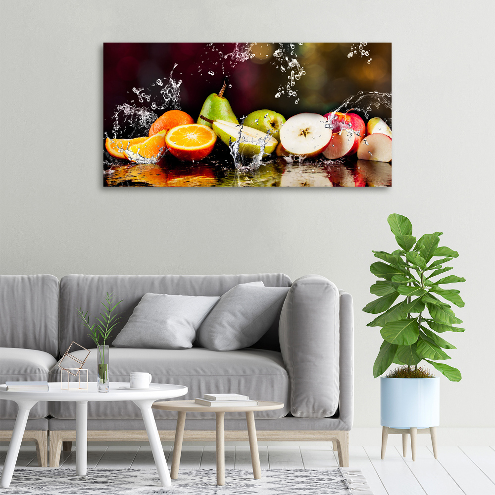 Tableau photo sur toile Fruits et eau