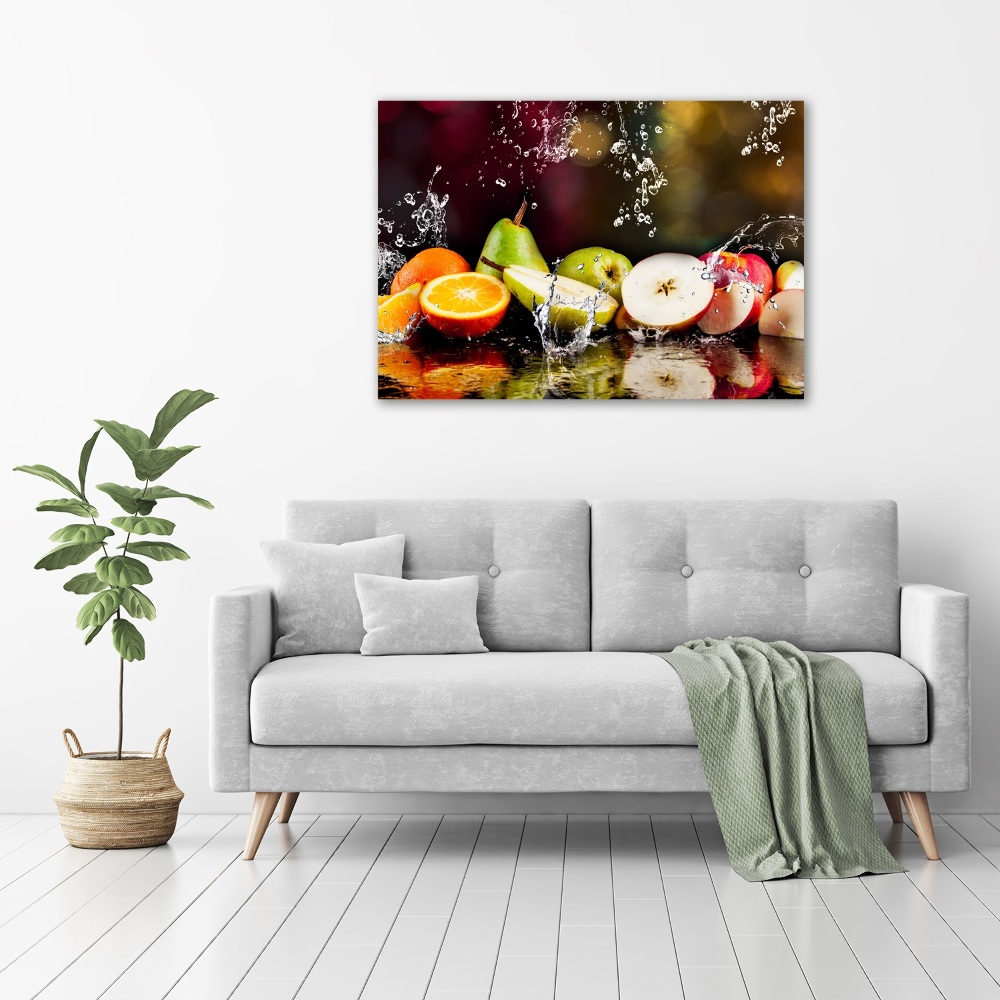 Tableau photo sur toile Fruits et eau