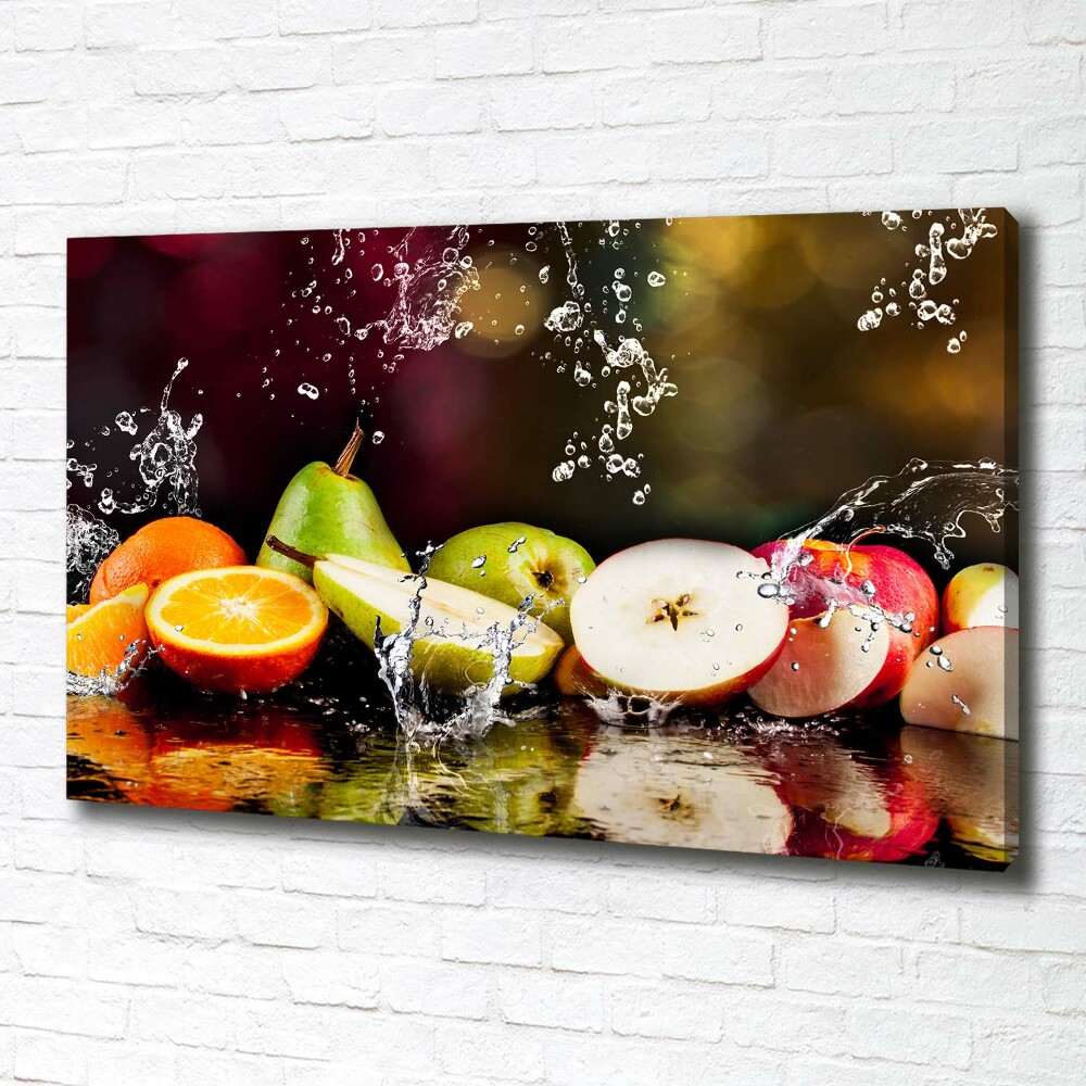 Tableau photo sur toile Fruits et eau