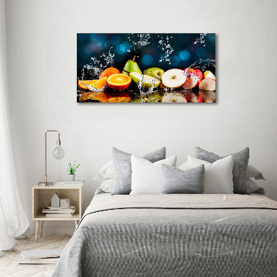 Tableau mural sur toile Fruits et eau