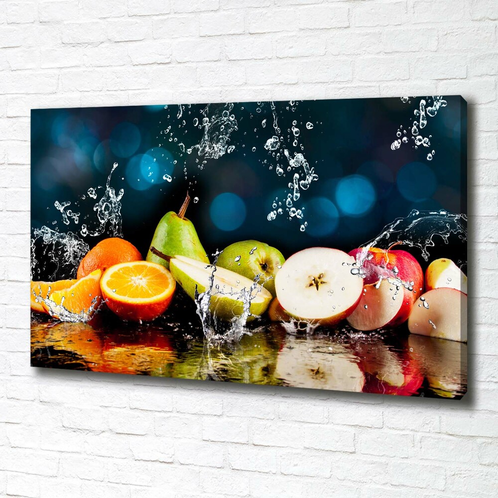 Tableau mural sur toile Fruits et eau