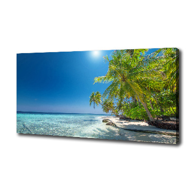 Tableau mural sur toile Plage des Maldives