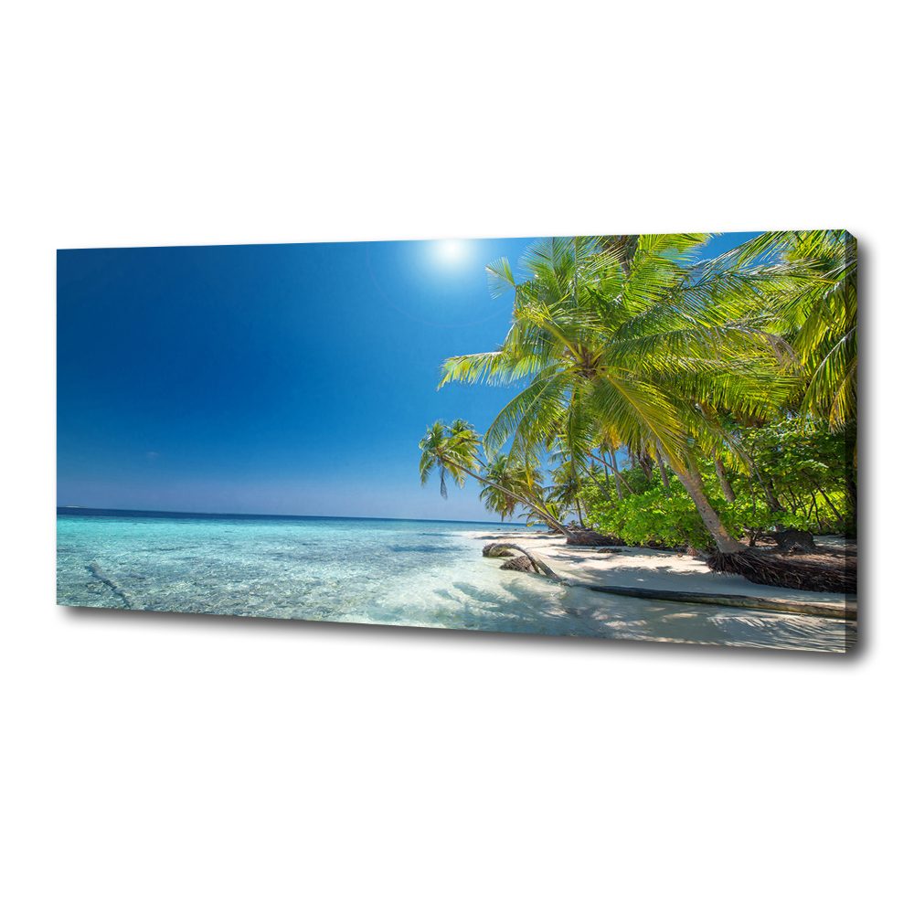 Tableau mural sur toile Plage des Maldives