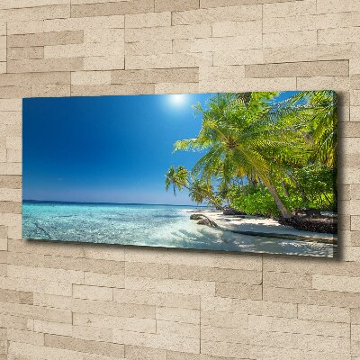 Tableau mural sur toile Plage des Maldives