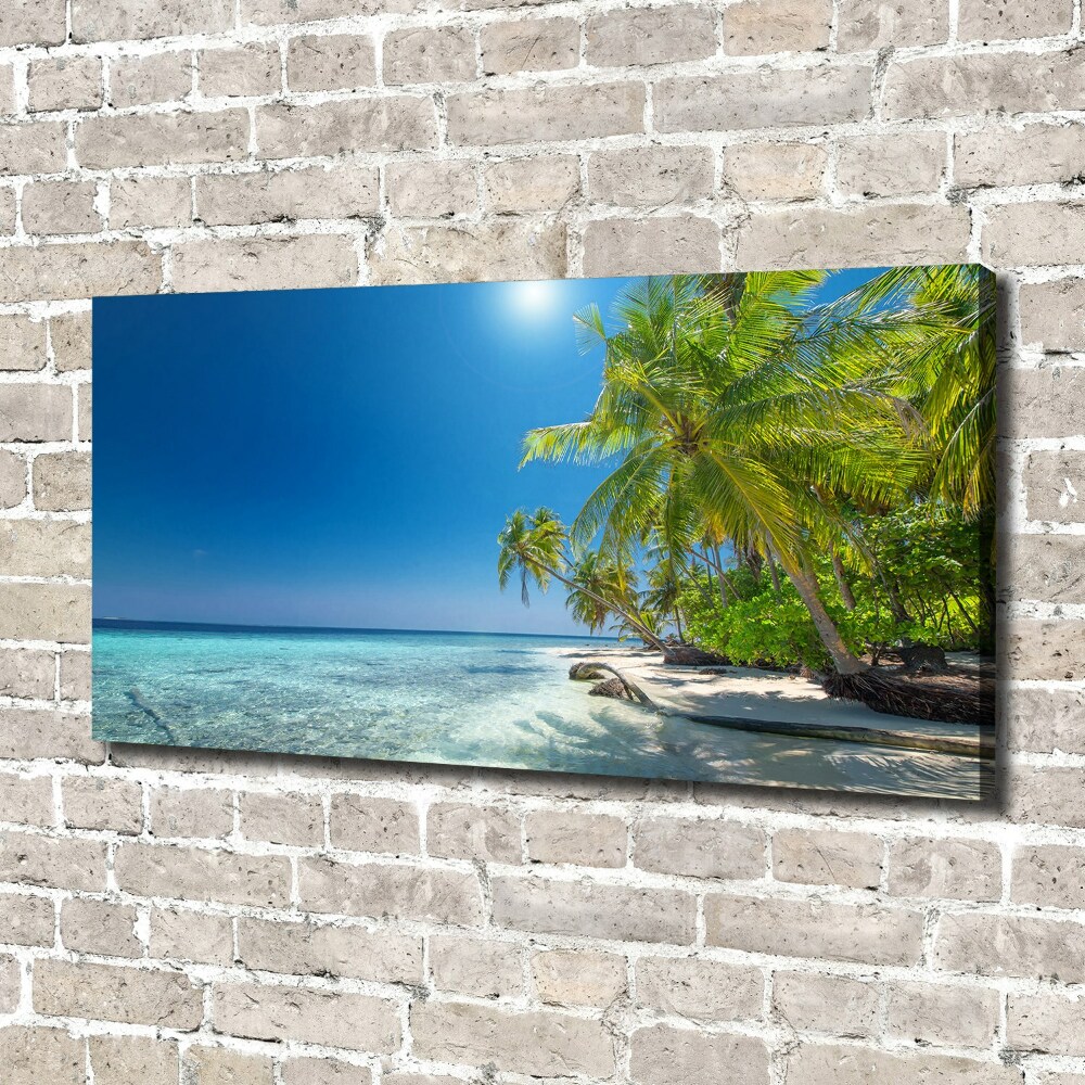 Tableau mural sur toile Plage des Maldives