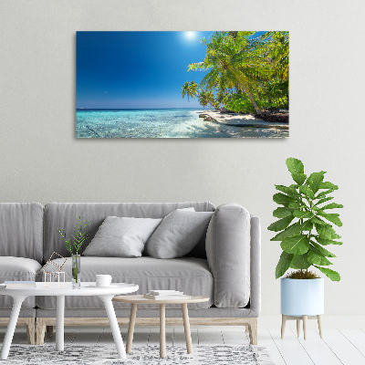 Tableau mural sur toile Plage des Maldives