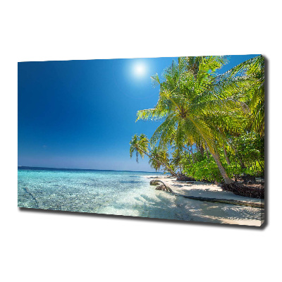 Tableau mural sur toile Plage des Maldives