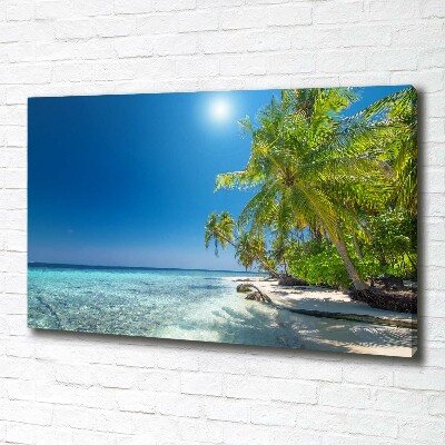 Tableau mural sur toile Plage des Maldives