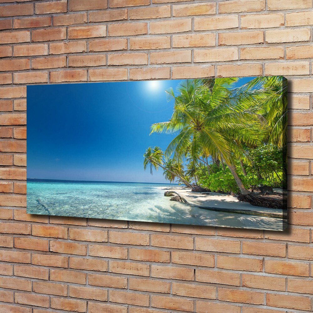 Tableau mural sur toile Plage des Maldives