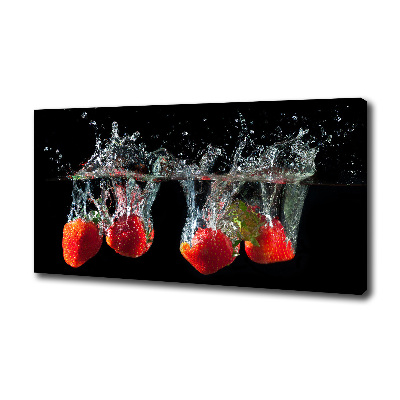 Tableau mural sur toile Fraises sous l'eau