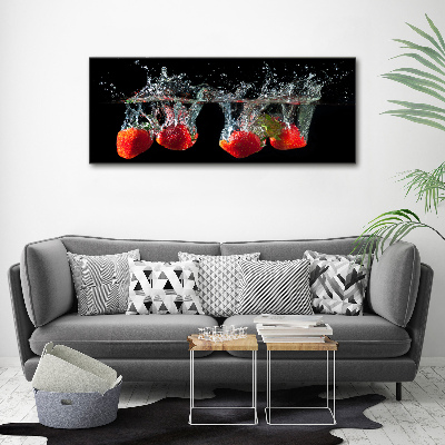 Tableau mural sur toile Fraises sous l'eau