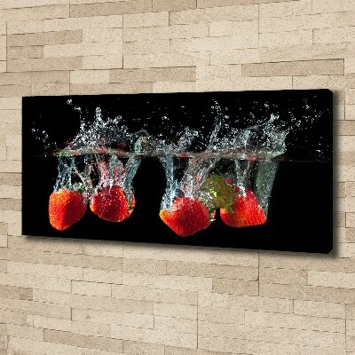 Tableau mural sur toile Fraises sous l'eau