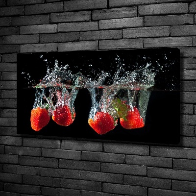 Tableau mural sur toile Fraises sous l'eau