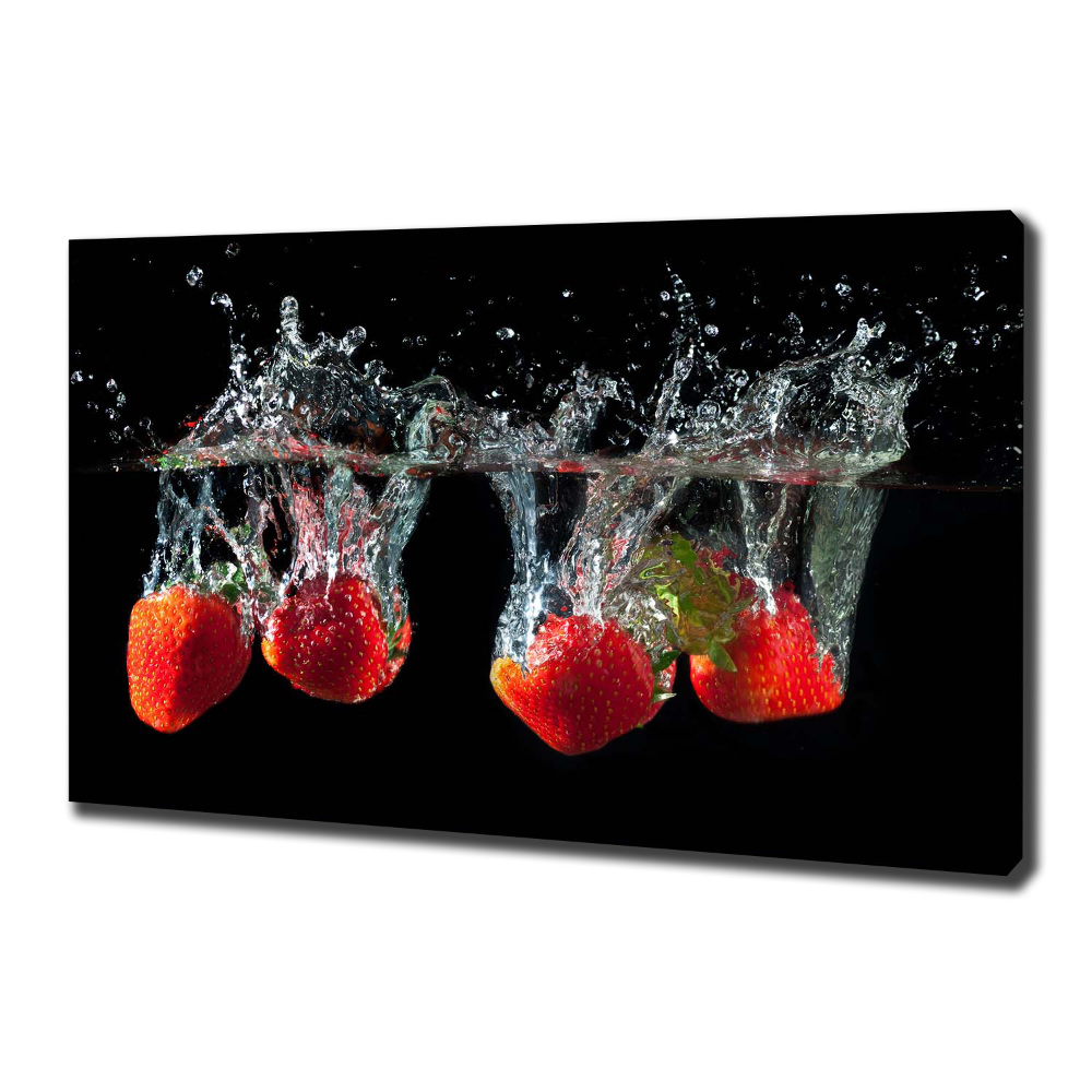 Tableau mural sur toile Fraises sous l'eau