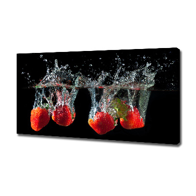 Tableau mural sur toile Fraises sous l'eau